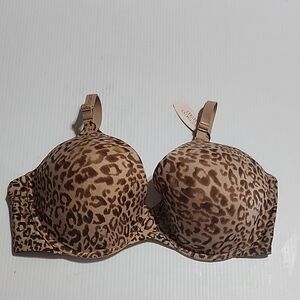 Victoria's Secret Brown Leopard Print Bra Full Coverage